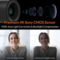 Innex C570 4K Webkamera AI Követéssel - 120° Széles Látószögű Konferencia Kamera Mikrofonnal, ePTZ, 5X Digitális Zoom, Zoom és Teams Kompati 3