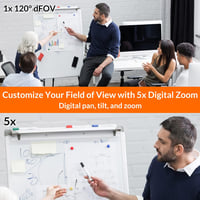 Innex C570 4K Webkamera AI Követéssel - 120° Széles Látószögű Konferencia Kamera Mikrofonnal, ePTZ, 5X Digitális Zoom, Zoom és Teams Kompati 4