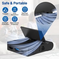 innoAura Switch Dokkoló Állomás Nintendo Switch/OLED-hez, 4K HDMI TV Csatlakozással, USB 3.0 és Type-C Töltőporttal, Összecsukható Hordozhat 6