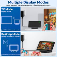 innoAura Switch Dokkoló Állomás Nintendo Switch/OLED-hez, 4K HDMI TV Csatlakozással, USB 3.0 és Type-C Töltőporttal, Összecsukható Hordozhat 4