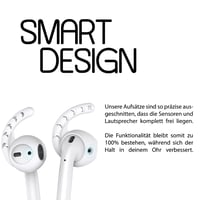 innoGadgets EarHooks háčiky na AirPods a EarPods so silikónovým držiakom a remienkom, 2 ks, biele 3