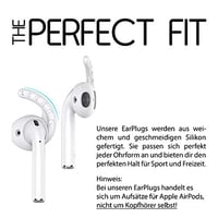 innoGadgets EarHooks háčiky na AirPods a EarPods so silikónovým držiakom a remienkom, 2 ks, biele 2