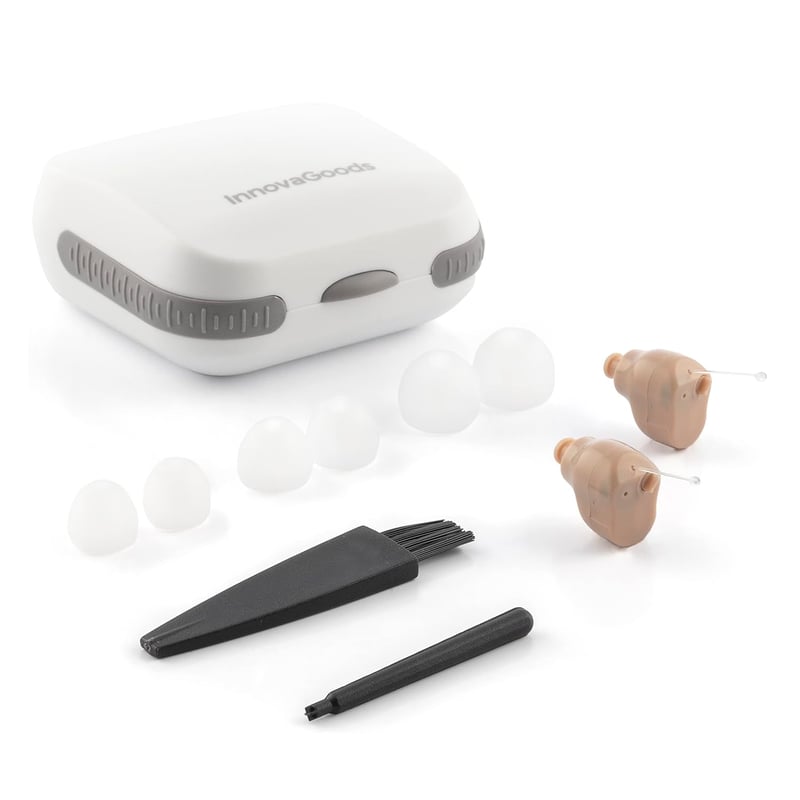 InnovaGoods Hearzy Fülhallgató Hangerősítő 3 Móddal, Mikrofon és Hordtáska