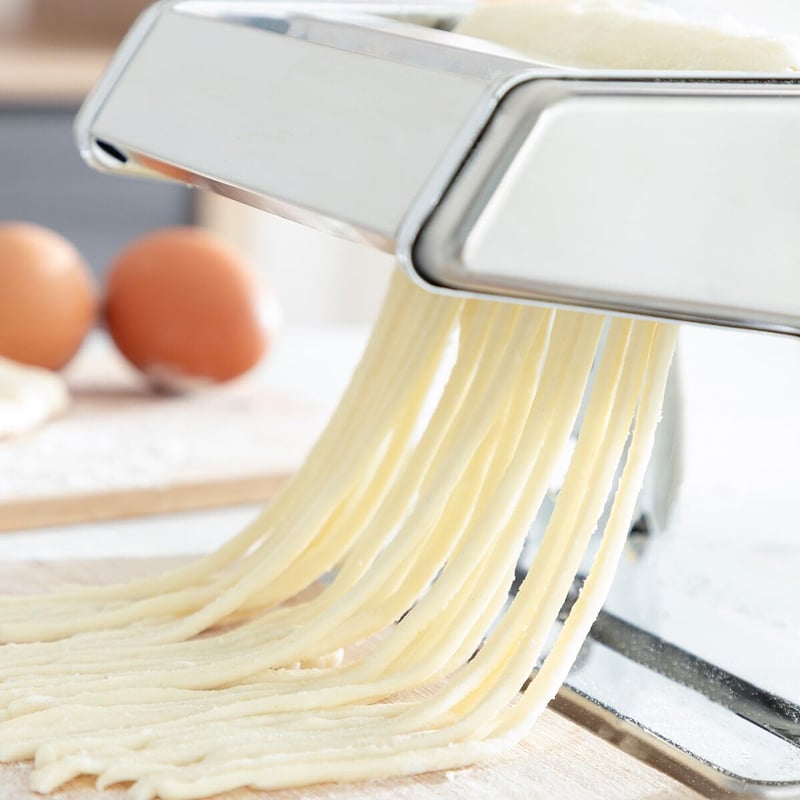 InnovaGoods Kézi Tésztakészítő Gép 3 Hengerrel Spagetti Tagliatelle Lasagne Szürke