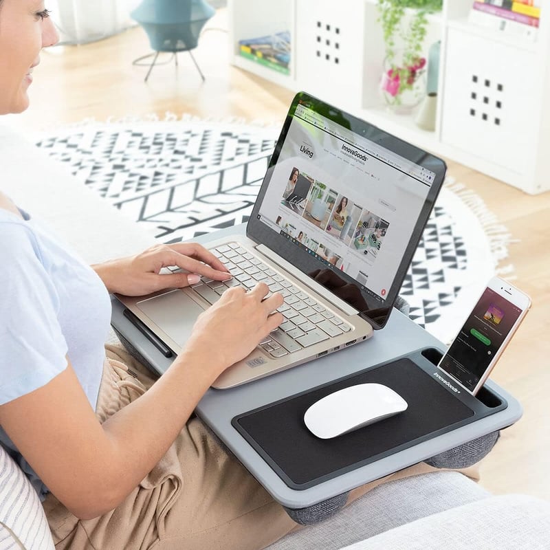 InnovaGoods Laptop Asztal XL Ülőpárnával Ergonomikus Munka és Tanuláshoz