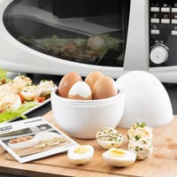 InnovaGoods Mikrohullámú Tojásfőző Poharak Recepttel 1