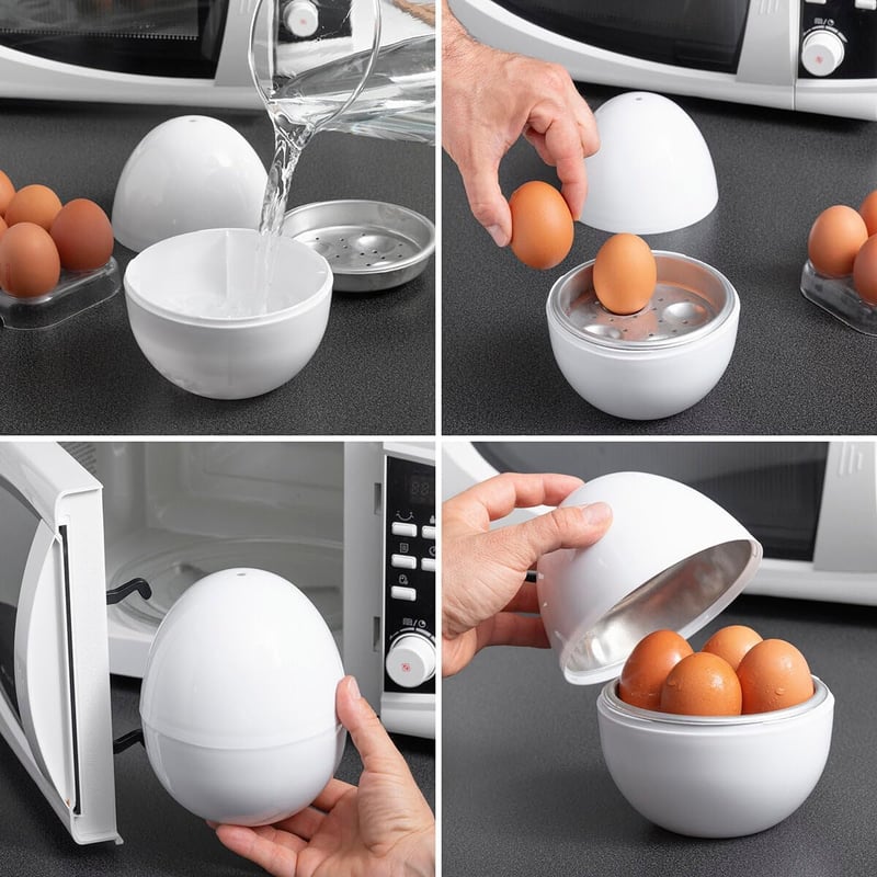 InnovaGoods Mikrohullámú Tojásfőző Poharak Recepttel