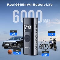 INNOVV P1 Hordozható Elektromos Pumpa 150 PSI - Digitális Nyomásmérővel és Vészvilágítással - Autó, Kerékpár, Motor Gumiabroncs Felfújó 4