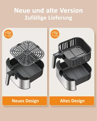 Innsky XXL Forrólevegős Fritőz 5,5L - Rozsdamentes Acél Olajmentes Sütő 1700W, Digitális LED Kijelző, 7 Program, Időzítő, 32 Recepttel 6