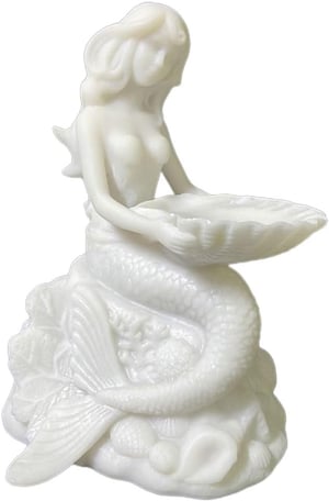 INOOMP figurica sirene za držanje kristalne kugle - bijela - smola
