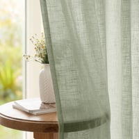 Perdea INOVADAY cu bandă de încrețire, set de 2 bucăți, 245x140 cm, Verde salvie, pentru living 3