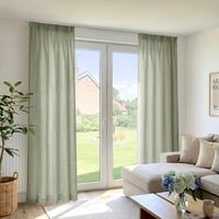 Perdea INOVADAY cu bandă de încrețire, set de 2 bucăți, 245x140 cm, Verde salvie, pentru living 8
