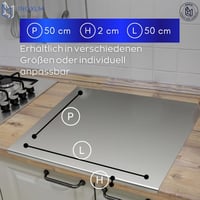 INOXLM Planșetă și Blat de Lucru din Oțel Inoxidabil – 50x50 cm, cu Margine de 2 cm – Pentru Bucătării Profesionale, Baruri și Restaurante 2