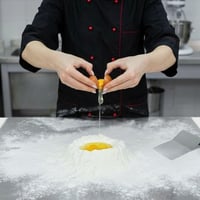 INOXLM Planșetă și Blat de Lucru din Oțel Inoxidabil – 50x50 cm, cu Margine de 2 cm – Pentru Bucătării Profesionale, Baruri și Restaurante 7