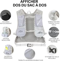 INOXTO 5L Könnyű Hidratációs Hátizsák Túrázáshoz Kerékpározáshoz Maratonfutáshoz Unisex 3