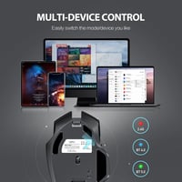 inphic Bluetooth Egér Tri-Mode Vezeték Nélküli Csend Újratölthető 1600DPI 2