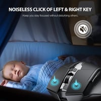 inphic Bluetooth Egér Tri-Mode Vezeték Nélküli Csend Újratölthető 1600DPI 4