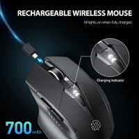 inphic Bluetooth Egér Tri-Mode Vezeték Nélküli Csend Újratölthető 1600DPI 3