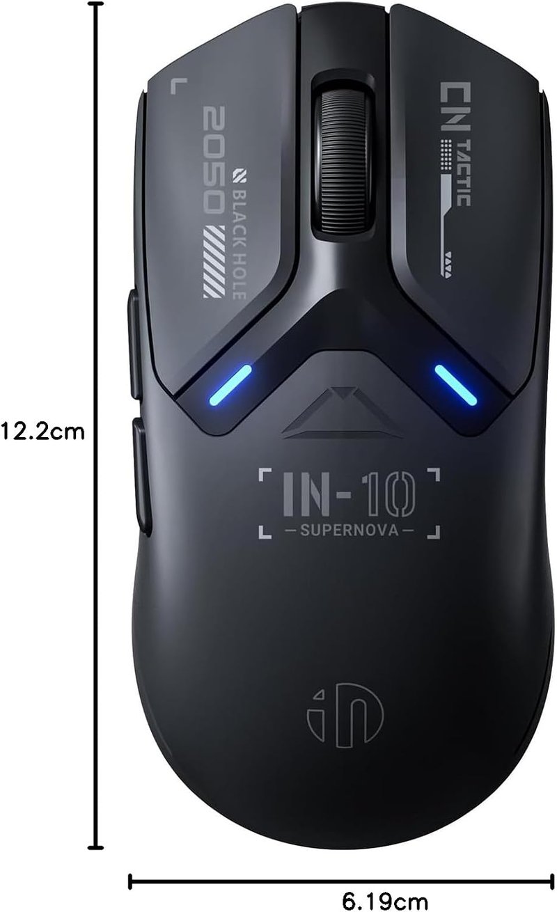 inphic IN10P Wireless Gaming Egér 60g, 26000 DPI, Tri-Mode 2.4G/USB-C/Bluetooth