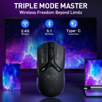 inphic IN10P Wireless Gaming Egér 60g, 26000 DPI, Tri-Mode 2.4G/USB-C/Bluetooth 2