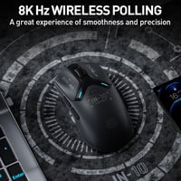 inphic IN10P Wireless Gaming Egér 60g, 26000 DPI, Tri-Mode 2.4G/USB-C/Bluetooth 5