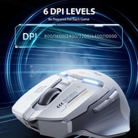inphic IN9 Gaming Egér Vezeték Nélküli, Tri-Mode 2.4G/USB-C Kábeles/Bluetooth, 10000 DPI, Programozható RGB Világítás, Laptop PC 3