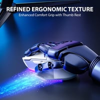 inphic IN9 Gaming Egér Vezeték Nélküli, Tri-Mode 2.4G/USB-C Kábeles/Bluetooth, 10000 DPI, Programozható RGB Világítás, Laptop PC 8