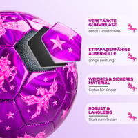 Minge de fotbal pentru copii INPODAK pentru fete, mărimea 4, de la 8 ani, minge de antrenament pentru utilizare în interior și exterior 3