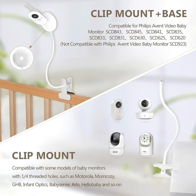 inRobert Philips Avent SCD843/26 SCD833/26 SCD630/26 Baby Monitor Tartó Klip