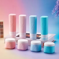 INSFIT súprava 8 silikónových cestovných fliaš, schválené TSA, 90 ml nádobky na tekutiny a 60 ml tégliky na krémy, bez BPA, nepriepustné cestovné príslušenstvo 6