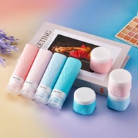 INSFIT súprava 8 silikónových cestovných fliaš, schválené TSA, 90 ml nádobky na tekutiny a 60 ml tégliky na krémy, bez BPA, nepriepustné cestovné príslušenstvo 5