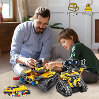 INSOON Technik Robot Építőjáték 5-az-1-ben Applikációs és Távirányítós Fal Robot Tank Dinoszaurusz RC Játék 6-12+ Éveseknek 520 Darabos 6