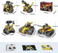 INSOON Technik Robot Építőjáték 5-az-1-ben Applikációs és Távirányítós Fal Robot Tank Dinoszaurusz RC Játék 6-12+ Éveseknek 520 Darabos 8