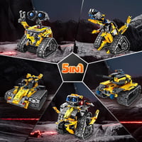 INSOON Technik Robot Építőjáték 5-az-1-ben Applikációs és Távirányítós Fal Robot Tank Dinoszaurusz RC Játék 6-12+ Éveseknek 520 Darabos 2