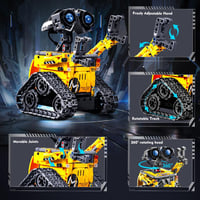 INSOON Technik Robot Építőjáték 5-az-1-ben Applikációs és Távirányítós Fal Robot Tank Dinoszaurusz RC Játék 6-12+ Éveseknek 520 Darabos 4