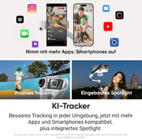 Insta360 Flow 2 Plus AI Tracker fehér összecsukható okostelefon gimbal tripod funkcióval - Snow White - Flow 2 Plus AI Tracker Bundle 9