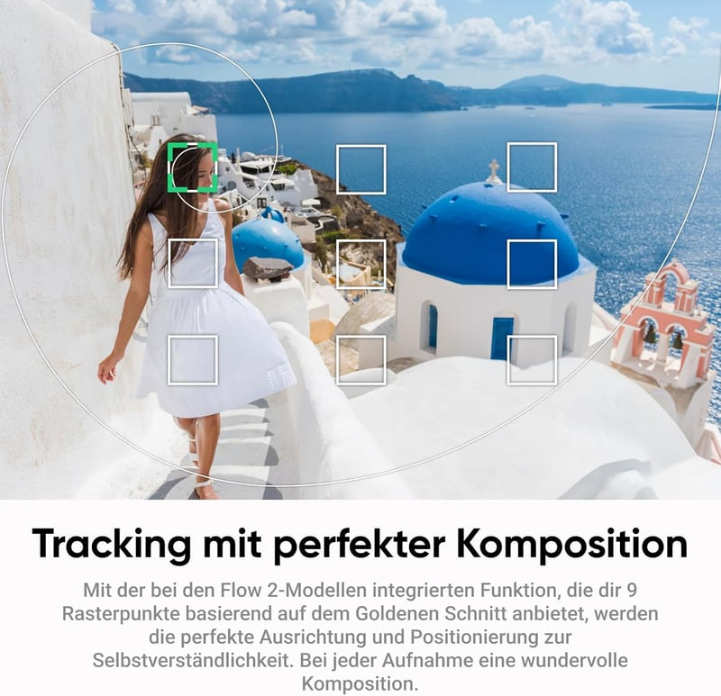 Insta360 Flow 2 Plus AI Tracker fehér összecsukható okostelefon gimbal tripod funkcióval - Snow White - Flow 2 Plus AI Tracker Bundle