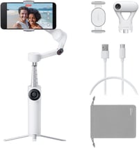Insta360 Flow 2 Plus AI Tracker fehér összecsukható okostelefon gimbal tripod funkcióval - Snow White - Flow 2 Plus AI Tracker Bundle 1