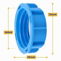 Instalguru plastični čep s navojnim adapterom S60x6 za IBC spremnike - poklopac spremnika i dodatna oprema za spremnike vode 3