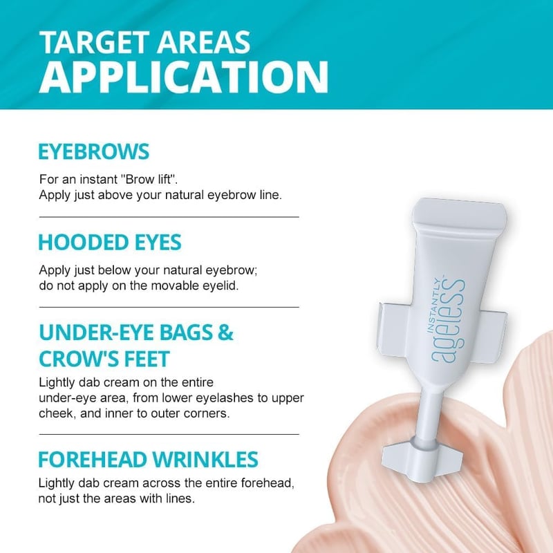 Instantly Ageless Ránctalanító Szérum 25 Ampulla - Azonnali Hatású Bőrfiatalító Kezelés Puffadás Ellen, Minden Bőrtípusra, Rózsa Illattal