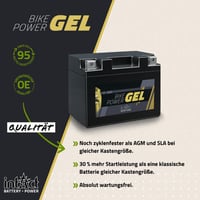Gélovaná motobatéria intAct Bike-Power GEL12-7-A 12V 8Ah 130A – Nahrádza YB7-A, 12N7-4A – 137x76x134 mm – o 30 % vyšší štartovací výkon 3