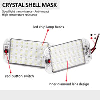 Intckwan 2db 12-85V LED beltéri lámpa 48 LED-del autóhoz, teherautóhoz, furgonhoz 5