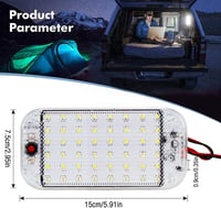 Intckwan 2db 12-85V LED beltéri lámpa 48 LED-del autóhoz, teherautóhoz, furgonhoz 2