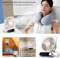 Intckwan Csendes Asztali Ventilátor 199 Fokozat, 3000mAh Akkumulátor, USB, LED, Aromaterápia 7