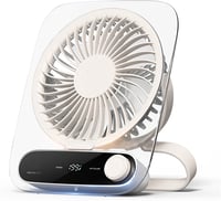 Intckwan Csendes Asztali Ventilátor 199 Fokozat, 3000mAh Akkumulátor, USB, LED, Aromaterápia 1