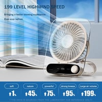 Intckwan Csendes Asztali Ventilátor 199 Fokozat, 3000mAh Akkumulátor, USB, LED, Aromaterápia 3