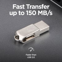 Stick USB 3.2 Gen 1 Integral 128GB 360-C Type-C – conector dublu USB-A și USB-C – compatibil cu iPhone 15/16, MacBook Pro/Air, iPad Pro – 1 buc. 2