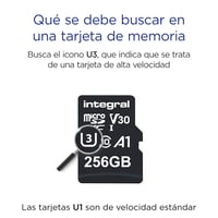 Pamäťová karta Integral 256GB microSD 4K Video Premium vysokorýchlostná SDXC, čítanie 100MB/s, zápis 50MB/s, V30 C10 U3 UHS-I A1 pre smartfóny 3