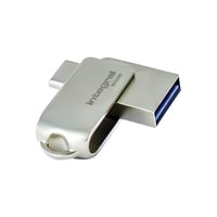 Integral 360-Dual 64 GB USB 3.2 Gen 1 Type-A i USB-C flash pogon, 5 Gbps, kompatibilan s PC-jem, prijenosnim računalom, iPhoneom 15/16, MacBook Pro/Air i iPad Pro uređajima. 1