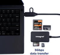 Integral 4 az 1-ben memóriakártya olvasó USB 3.0 és USB-C iPhone 15/16 MacBook iPad 4